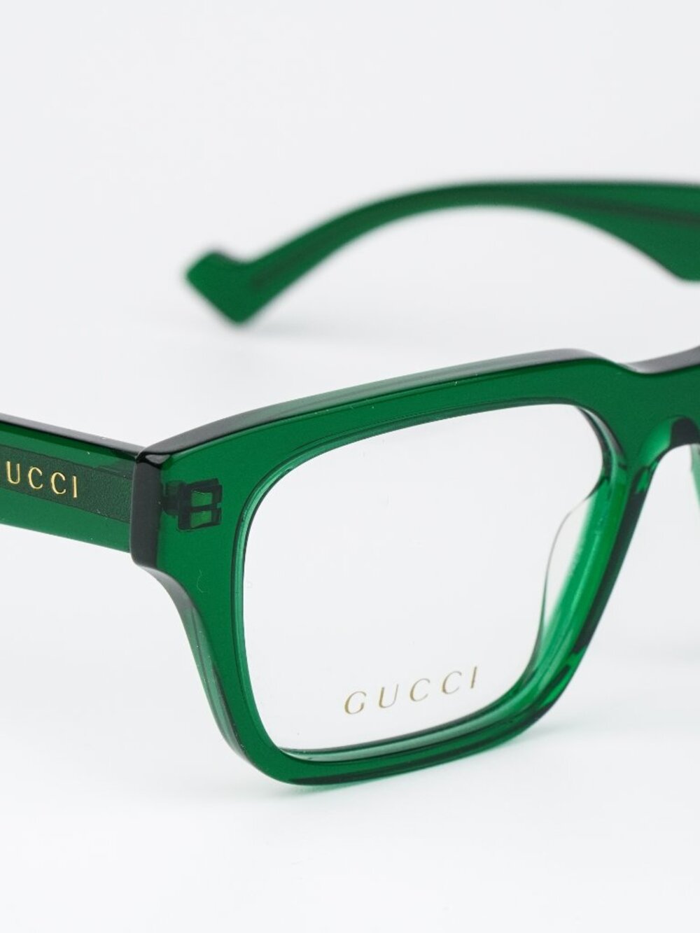 Gucci Men Eyeglasses Transparent Green Square GG0963O 004 NEW AUTHENTIC - Picture 6 of 10